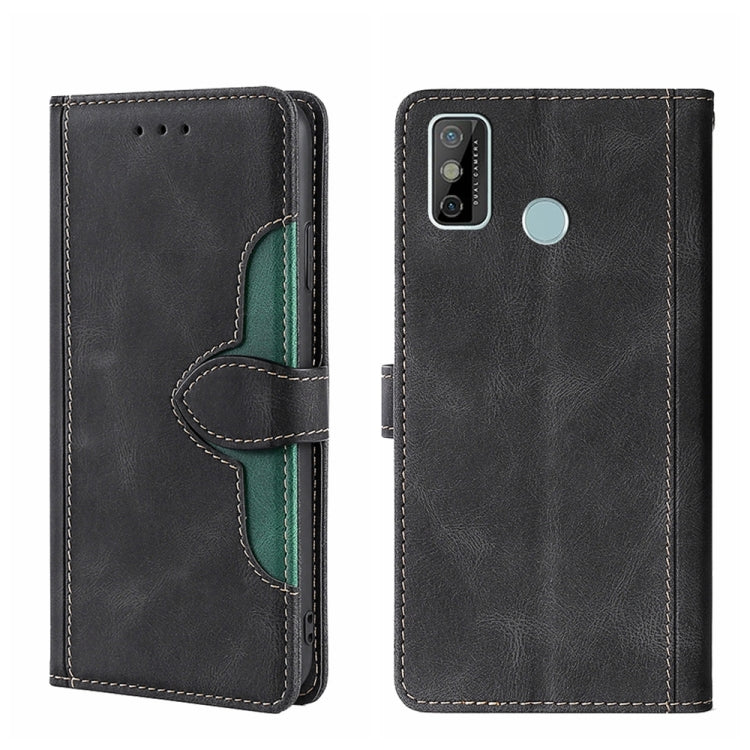 For Tecno Spark 6 GO Skin Feel Straw Hat Magnetic Buckle Leather Phone Case