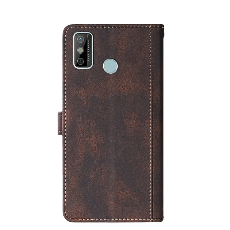 For Tecno Spark 6 GO Skin Feel Straw Hat Magnetic Buckle Leather Phone Case