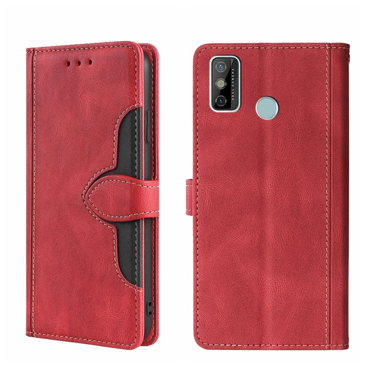 For Tecno Spark 6 GO Skin Feel Straw Hat Magnetic Buckle Leather Phone Case