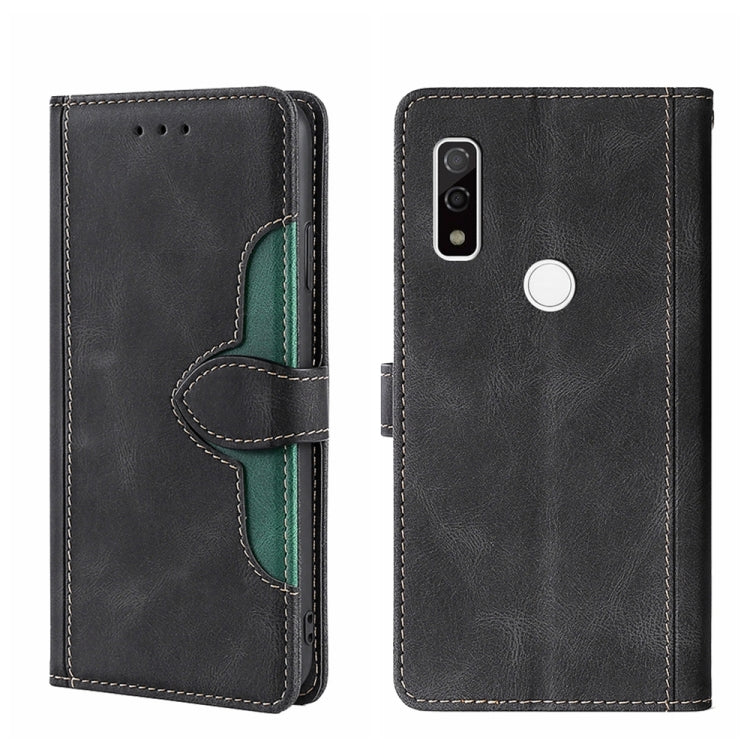 For Fujitsu Arrows WE F-51B Skin Feel Straw Hat Magnetic Buckle Leather Phone Case