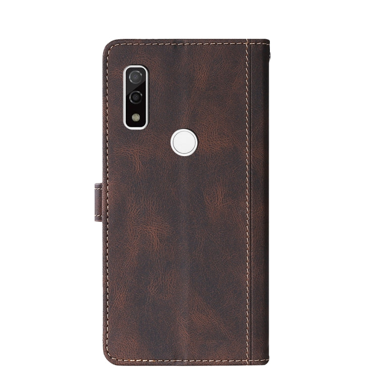 For Fujitsu Arrows WE F-51B Skin Feel Straw Hat Magnetic Buckle Leather Phone Case