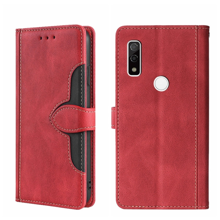 For Fujitsu Arrows WE F-51B Skin Feel Straw Hat Magnetic Buckle Leather Phone Case