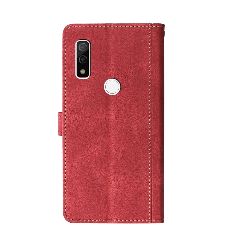 For Fujitsu Arrows WE F-51B Skin Feel Straw Hat Magnetic Buckle Leather Phone Case