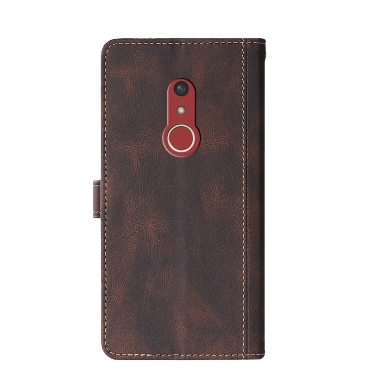 For Fujitsu Arrow Be4 Plus F-41B Skin Feel Straw Hat Magnetic Buckle Leather Phone Case