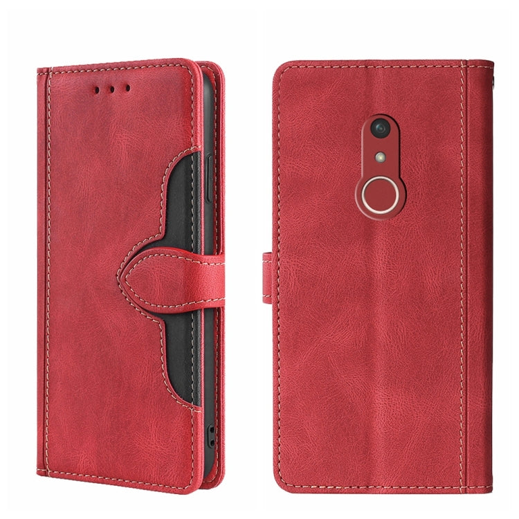 For Fujitsu Arrow Be4 Plus F-41B Skin Feel Straw Hat Magnetic Buckle Leather Phone Case
