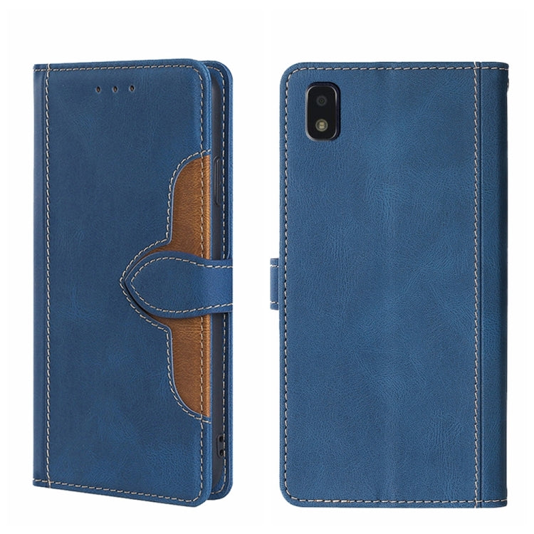 For ZTE Blade L210 Skin Feel Straw Hat Magnetic Buckle Leather Phone Case