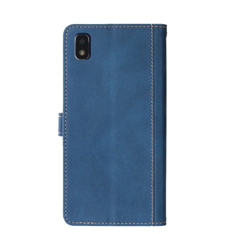 For ZTE Blade L210 Skin Feel Straw Hat Magnetic Buckle Leather Phone Case
