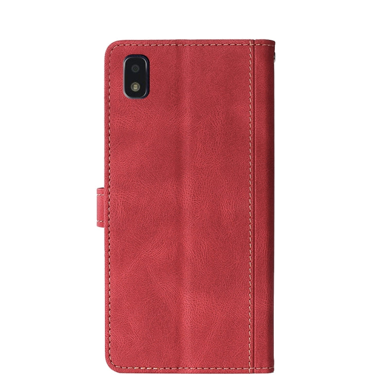 For ZTE Blade L210 Skin Feel Straw Hat Magnetic Buckle Leather Phone Case