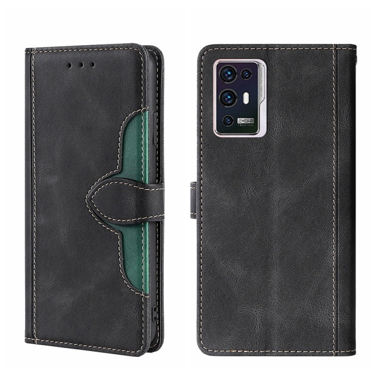 For ZTE Axon 30 Pro 5G Skin Feel Straw Hat Magnetic Buckle Leather Phone Case