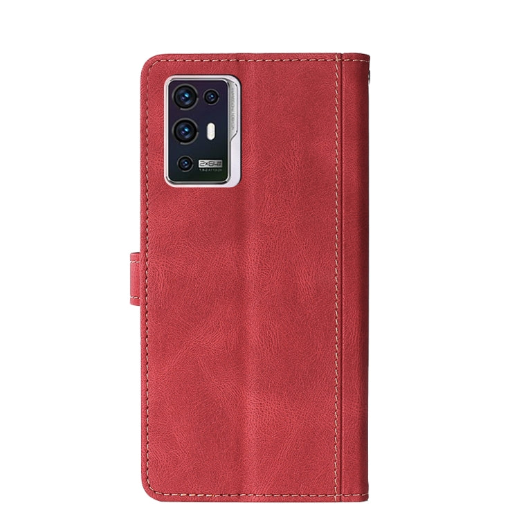 For ZTE Axon 30 Pro 5G Skin Feel Straw Hat Magnetic Buckle Leather Phone Case