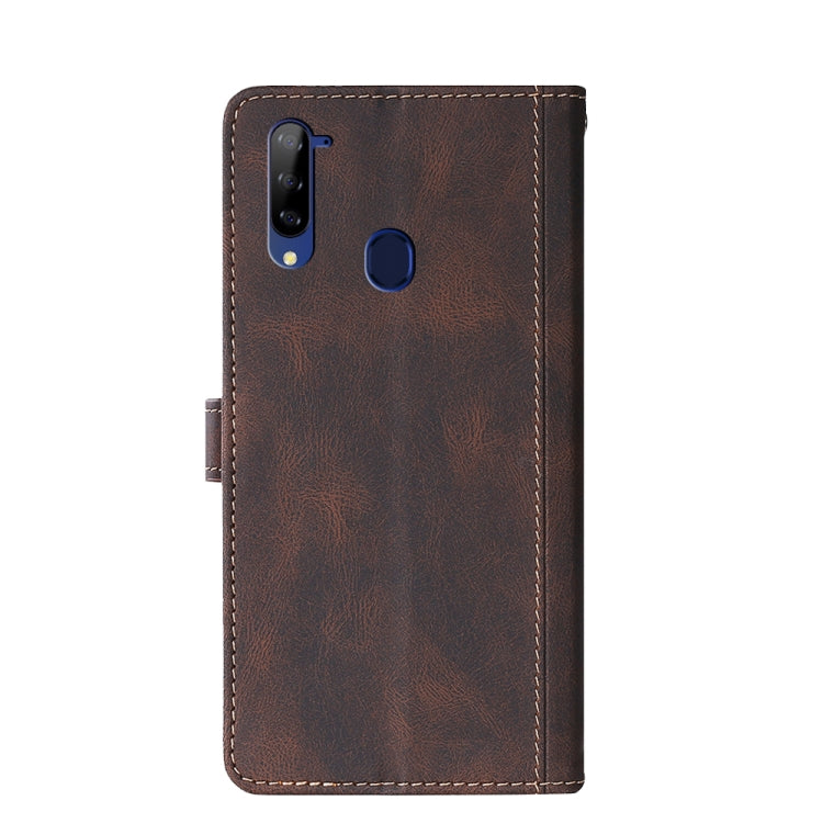 For ZTE Libero 5G Skin Feel Straw Hat Magnetic Buckle Leather Phone Case