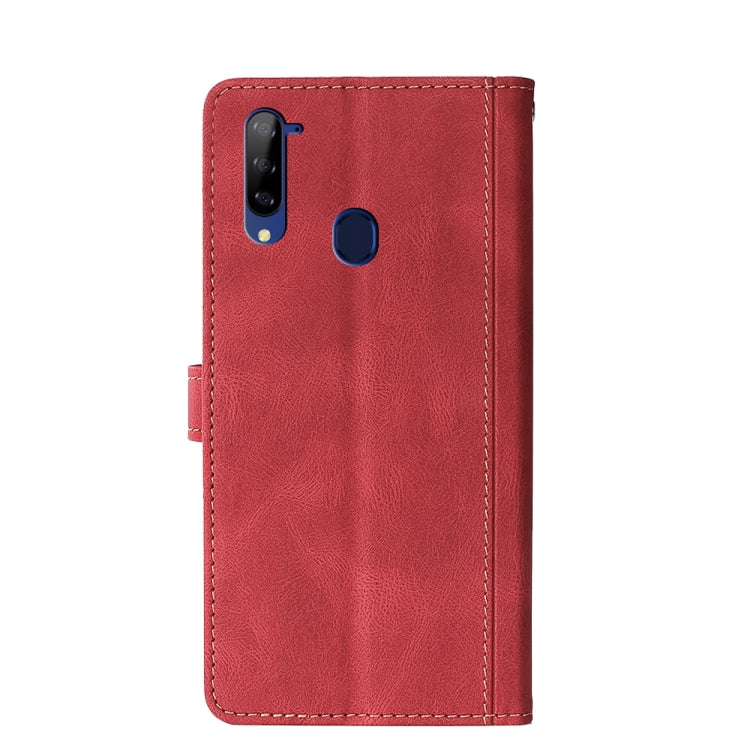 For ZTE Libero 5G Skin Feel Straw Hat Magnetic Buckle Leather Phone Case