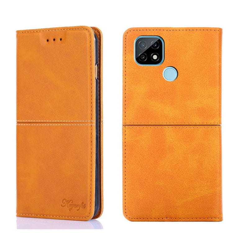 For TCL C21 Cow Texture Magnetic Horizontal Flip Leather Phone Case