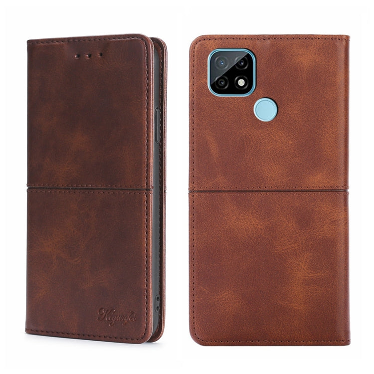 For TCL C21 Cow Texture Magnetic Horizontal Flip Leather Phone Case