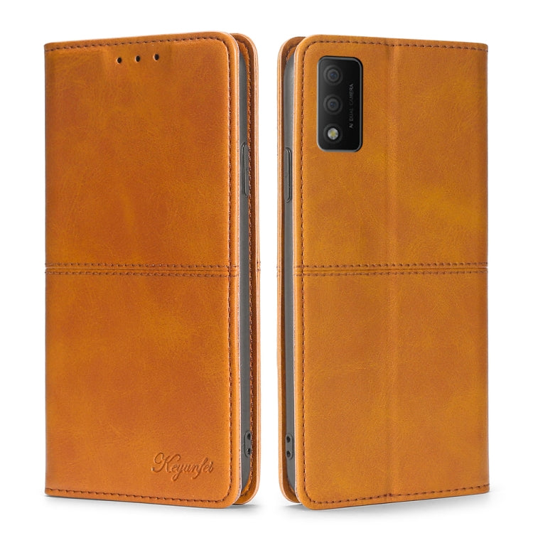 For TCL 30T T603DL Cow Texture Magnetic Horizontal Flip Leather Phone Case