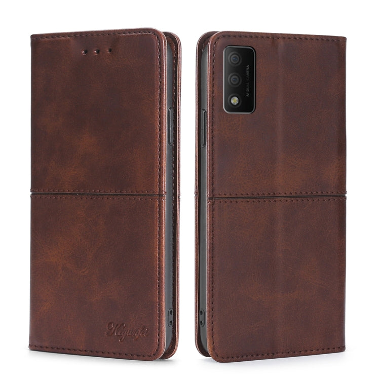 For TCL 30T T603DL Cow Texture Magnetic Horizontal Flip Leather Phone Case