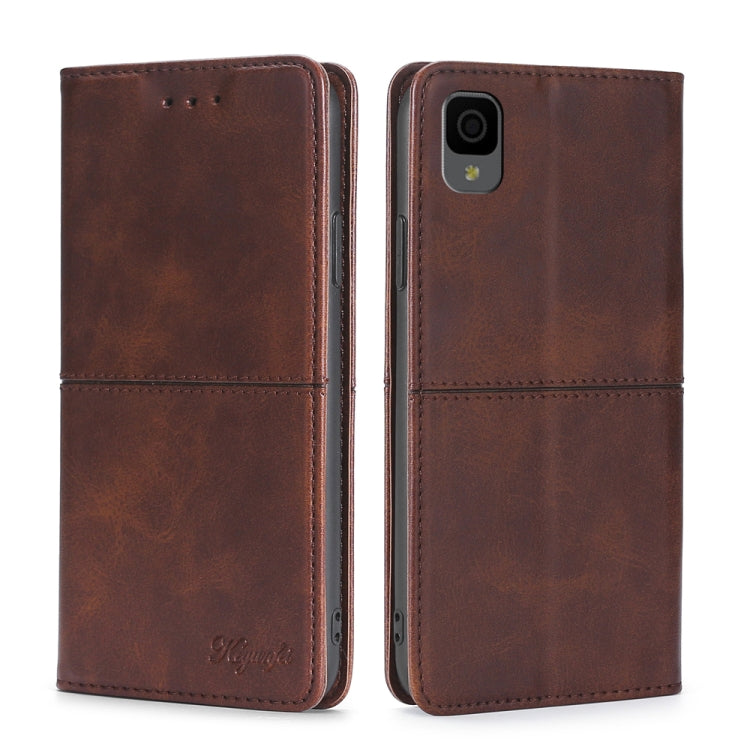 For TCL 30Z T602DL Cow Texture Magnetic Horizontal Flip Leather Phone Case
