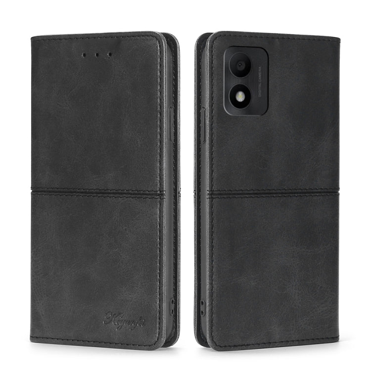For TCL 303 Cow Texture Magnetic Horizontal Flip Leather Phone Case