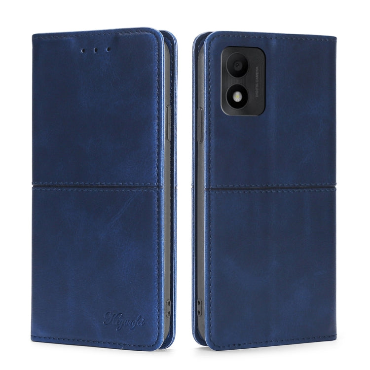 For TCL 303 Cow Texture Magnetic Horizontal Flip Leather Phone Case