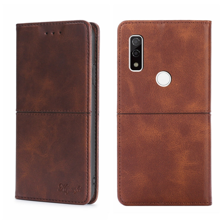 For Fujitsu Arrows We F-51B Cow Texture Magnetic Horizontal Flip Leather Phone Case