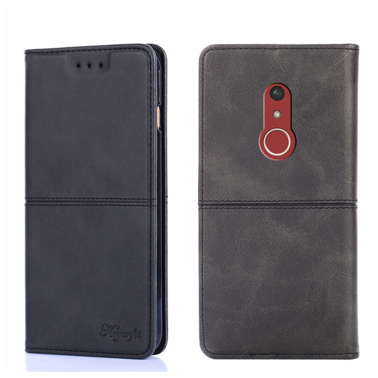 For Fujitsu Arrow Be4 Plus F-41B Cow Texture Magnetic Horizontal Flip Leather Phone Case