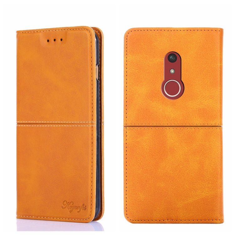For Fujitsu Arrow Be4 Plus F-41B Cow Texture Magnetic Horizontal Flip Leather Phone Case