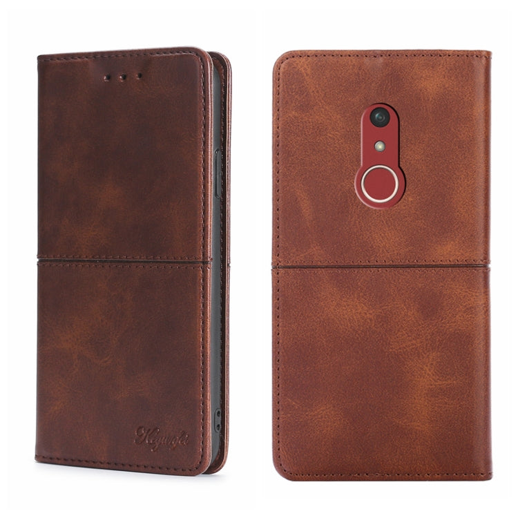 For Fujitsu Arrow Be4 Plus F-41B Cow Texture Magnetic Horizontal Flip Leather Phone Case