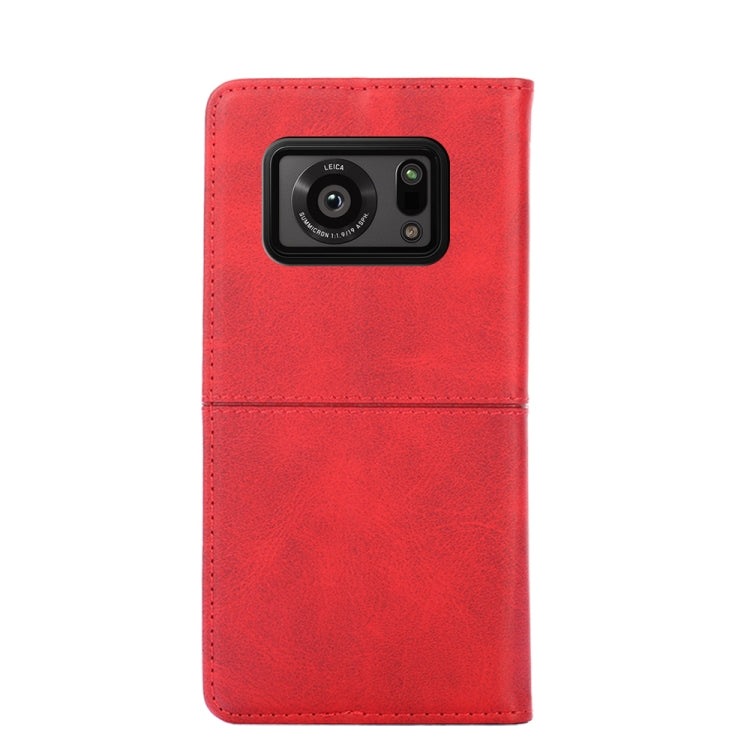 For Sharp Aquos R6 Cow Texture Magnetic Horizontal Flip Leather Phone Case