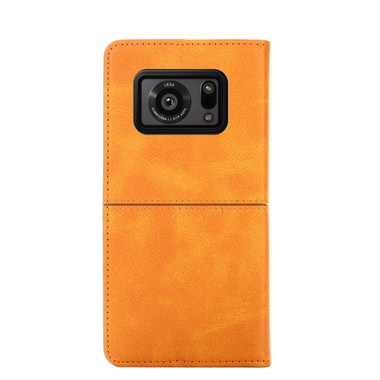 For Sharp Aquos R6 Cow Texture Magnetic Horizontal Flip Leather Phone Case
