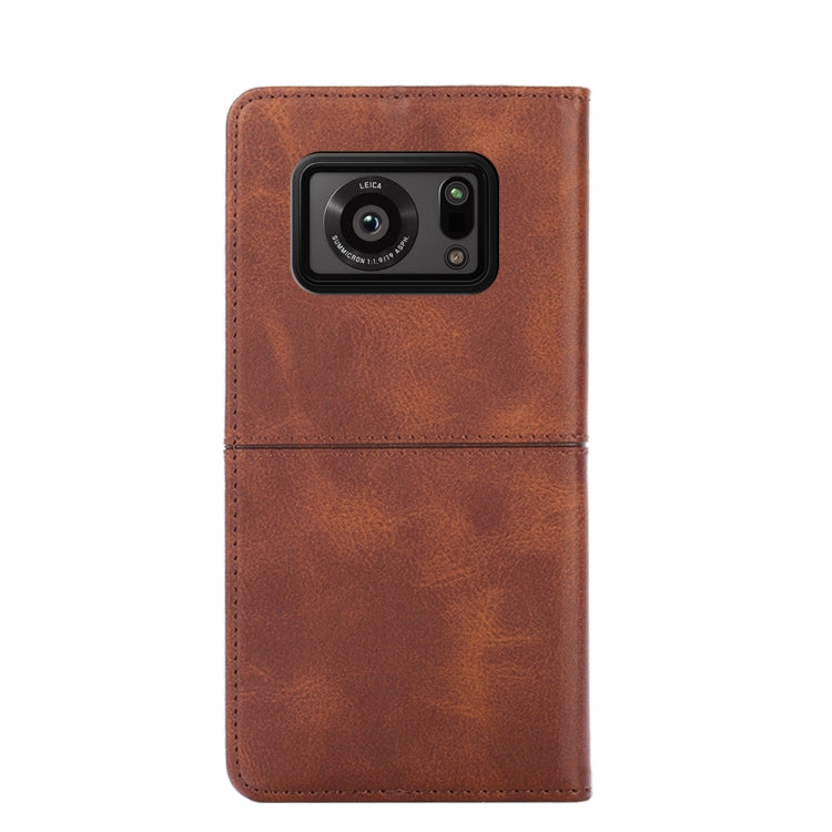 For Sharp Aquos R6 Cow Texture Magnetic Horizontal Flip Leather Phone Case