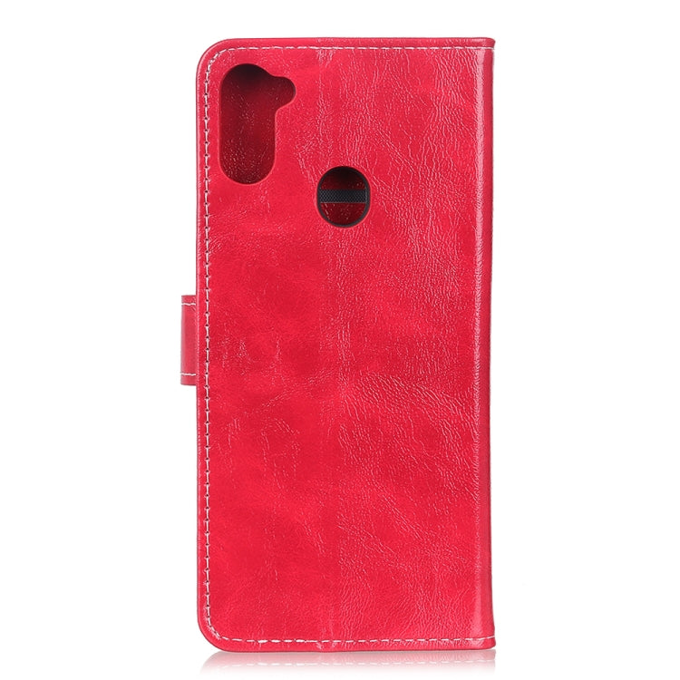 For Galaxy A11 Retro Crazy Horse Texture Horizontal Flip Leather Case with Holder & Card Slots & Photo Frame & Wallet