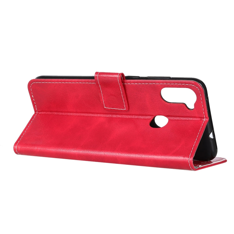 For Galaxy A11 Retro Crazy Horse Texture Horizontal Flip Leather Case with Holder & Card Slots & Photo Frame & Wallet