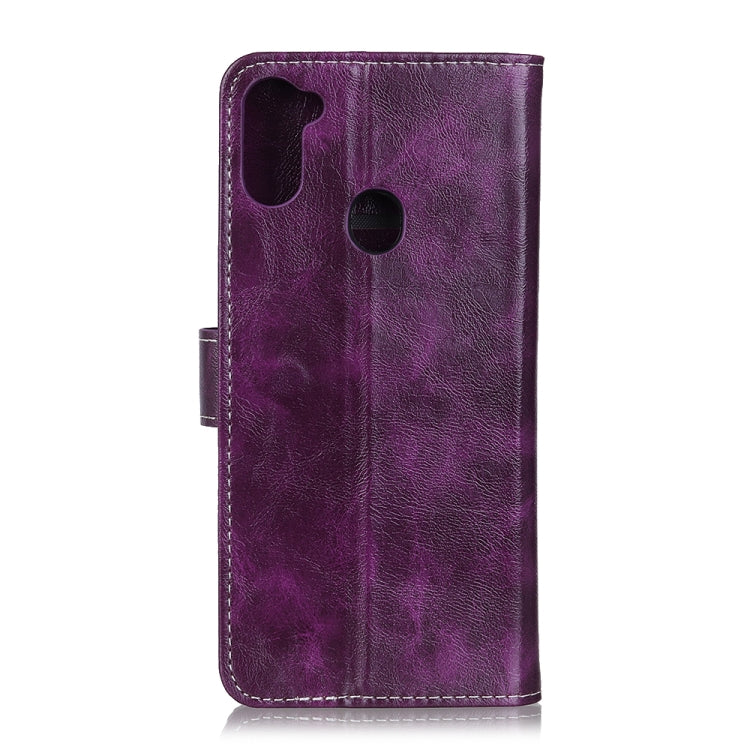 For Galaxy A11 Retro Crazy Horse Texture Horizontal Flip Leather Case with Holder & Card Slots & Photo Frame & Wallet