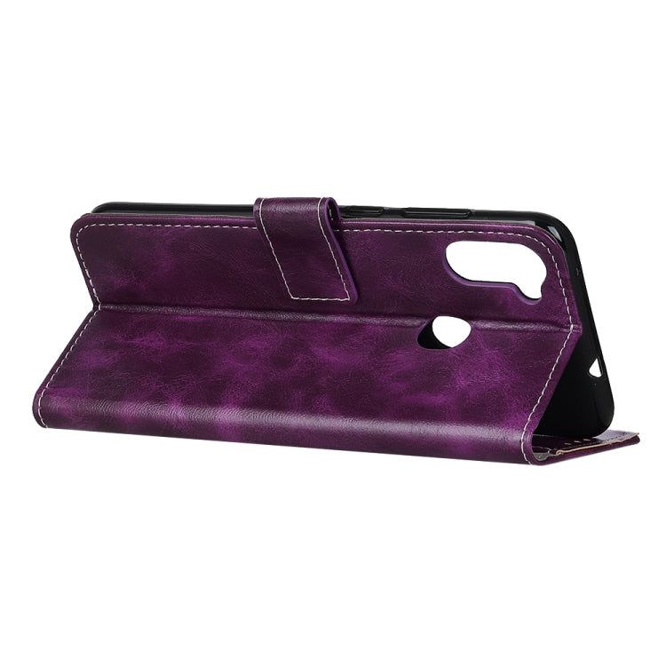 For Galaxy A11 Retro Crazy Horse Texture Horizontal Flip Leather Case with Holder & Card Slots & Photo Frame & Wallet