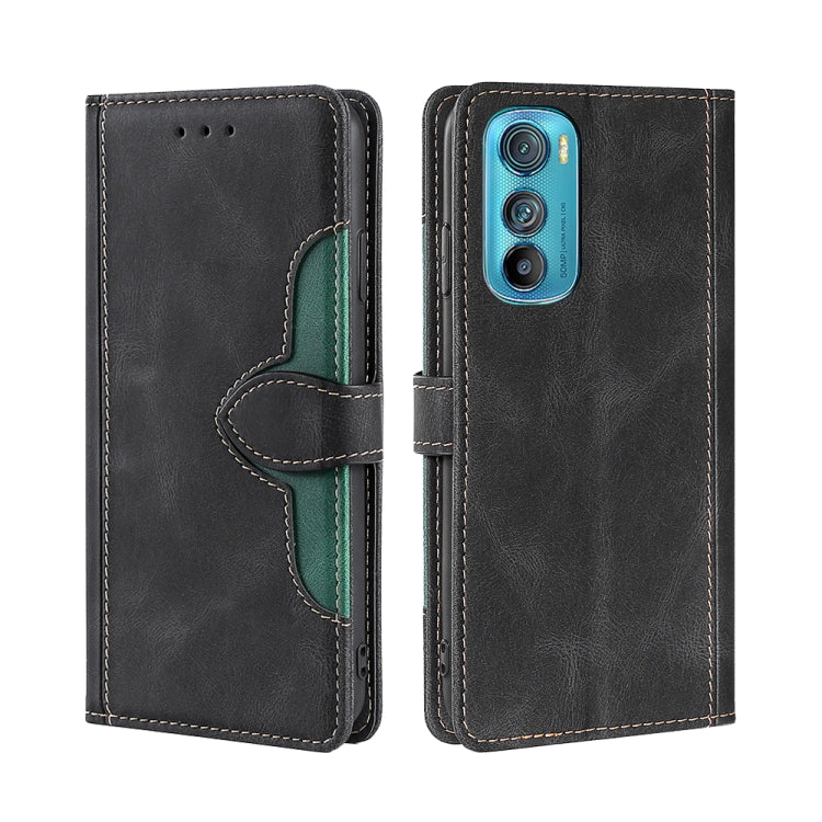 For Motorola Edge 30 Skin Feel Magnetic Buckle Leather Phone Case
