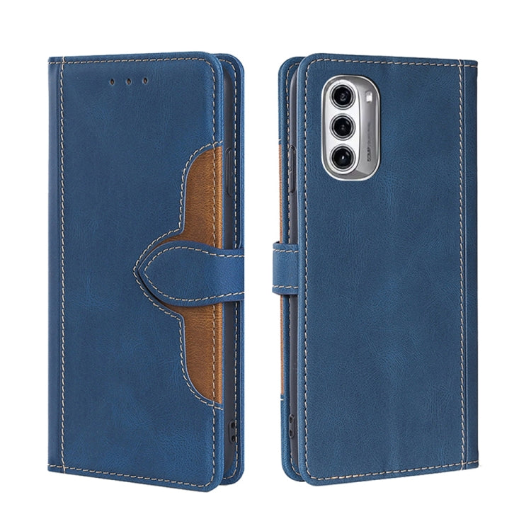 For Motorola Moto G52j 5G Skin Feel Magnetic Buckle Leather Phone Case