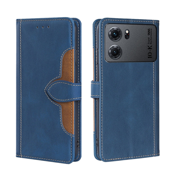 For OPPO K10 5G Skin Feel Magnetic Buckle Leather Phone Case