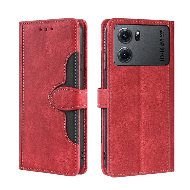 For OPPO K10 5G Skin Feel Magnetic Buckle Leather Phone Case