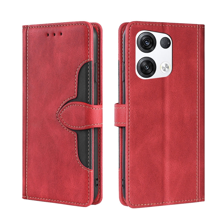 For OPPO Reno8 Pro Plus 5G Skin Feel Magnetic Buckle Leather Phone Case
