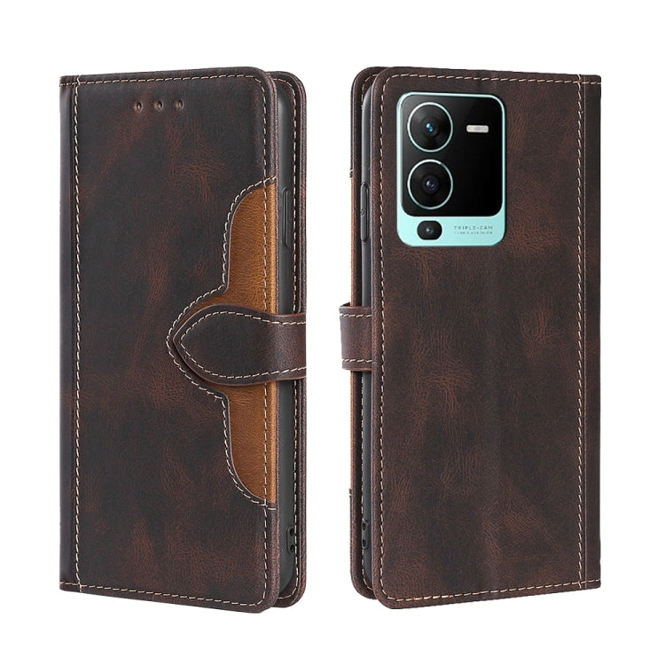 For vivo S15 Pro 5G Skin Feel Magnetic Buckle Leather Phone Case