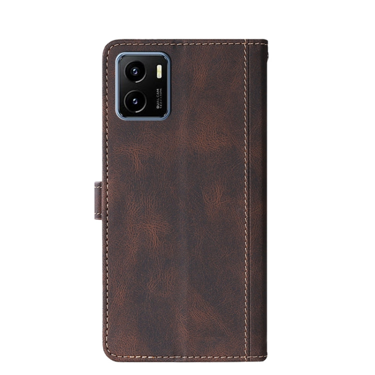 For vivo Y15s Global Skin Feel Magnetic Buckle Leather Phone Case