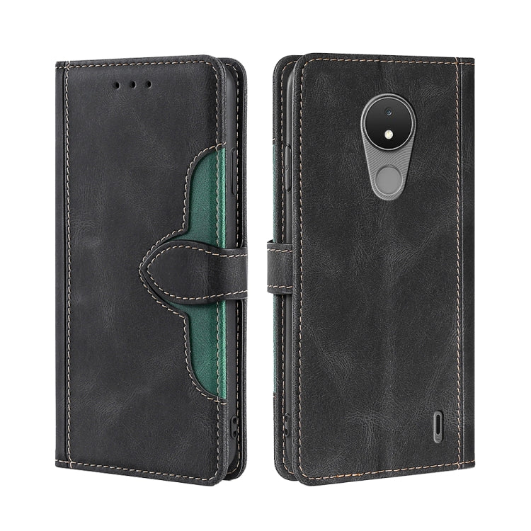For Nokia C21 Skin Feel Magnetic Buckle Leather Phone Case