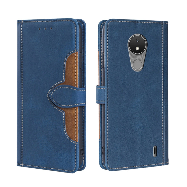 For Nokia C21 Skin Feel Magnetic Buckle Leather Phone Case