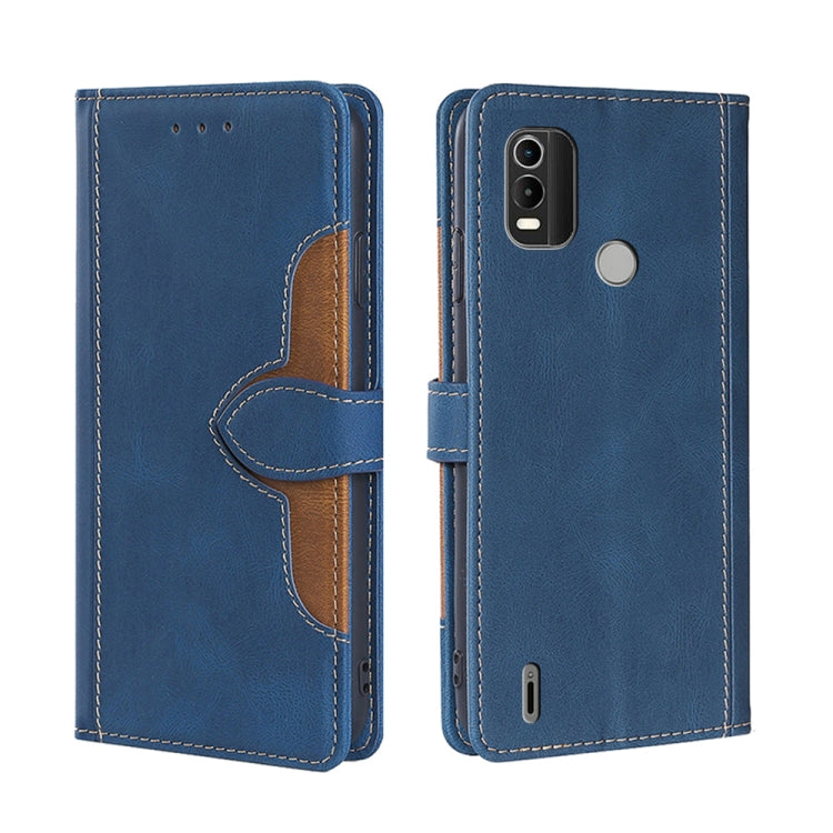For Nokia C21 Plus Skin Feel Magnetic Buckle Leather Phone Case