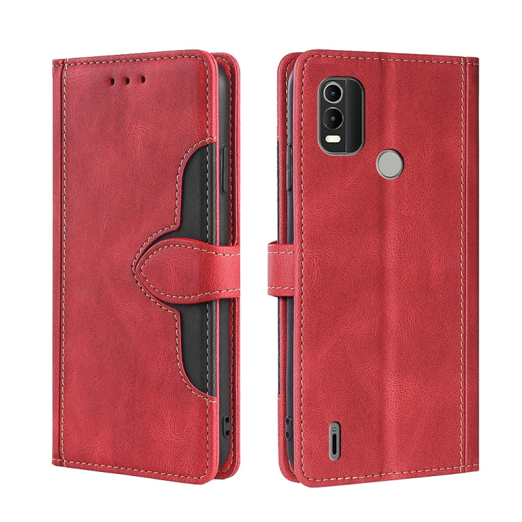 For Nokia C21 Plus Skin Feel Magnetic Buckle Leather Phone Case