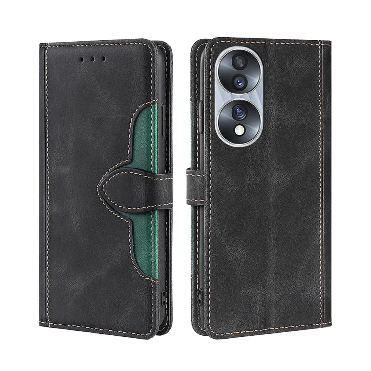 For Honor 70 Skin Feel Magnetic Buckle Leather Phone Case