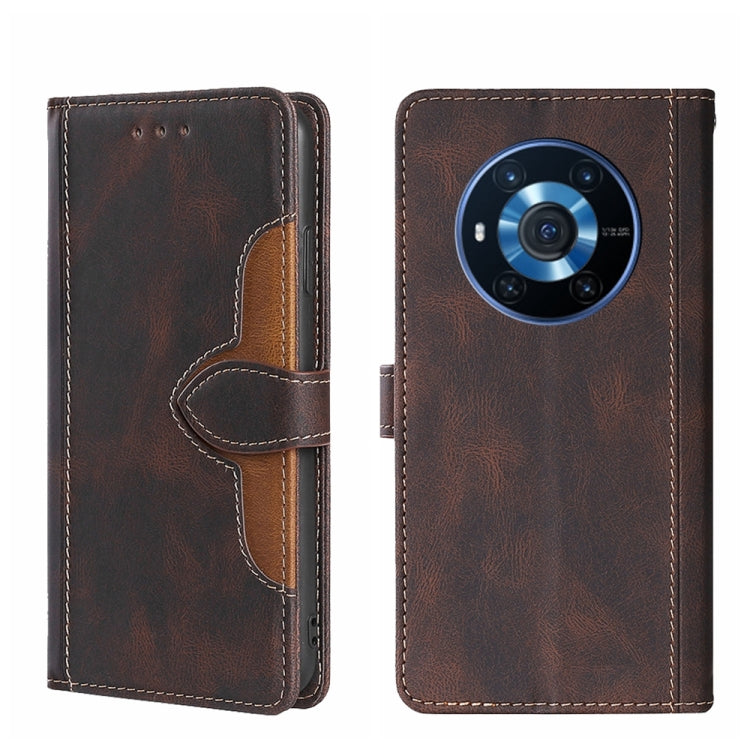 For Honor Magic3 Skin Feel Magnetic Buckle Leather Phone Case