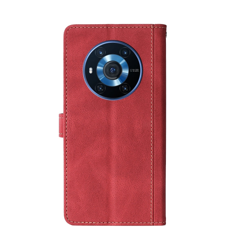 For Honor Magic3 Skin Feel Magnetic Buckle Leather Phone Case