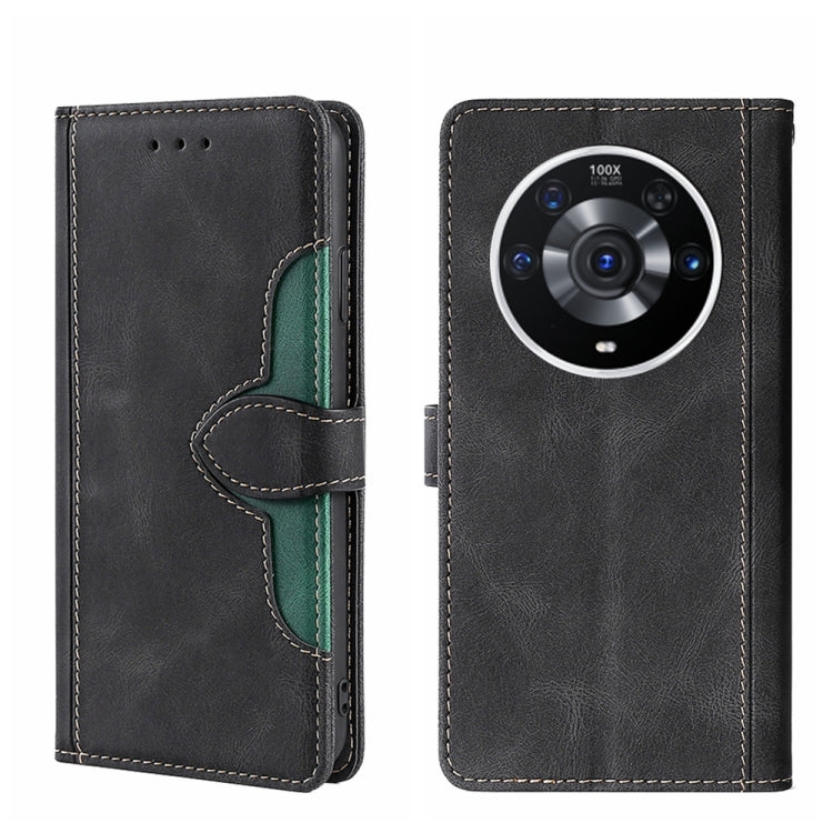 For Honor Magic3 Pro Skin Feel Magnetic Buckle Leather Phone Case
