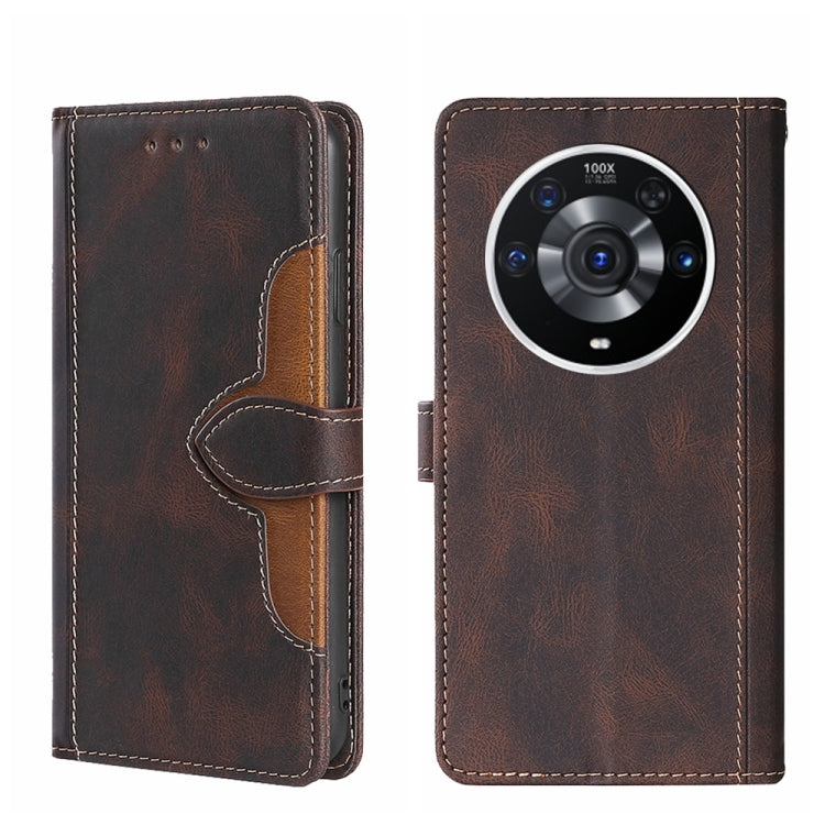 For Honor Magic3 Pro Skin Feel Magnetic Buckle Leather Phone Case
